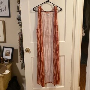 Orange Tye Dye Duster